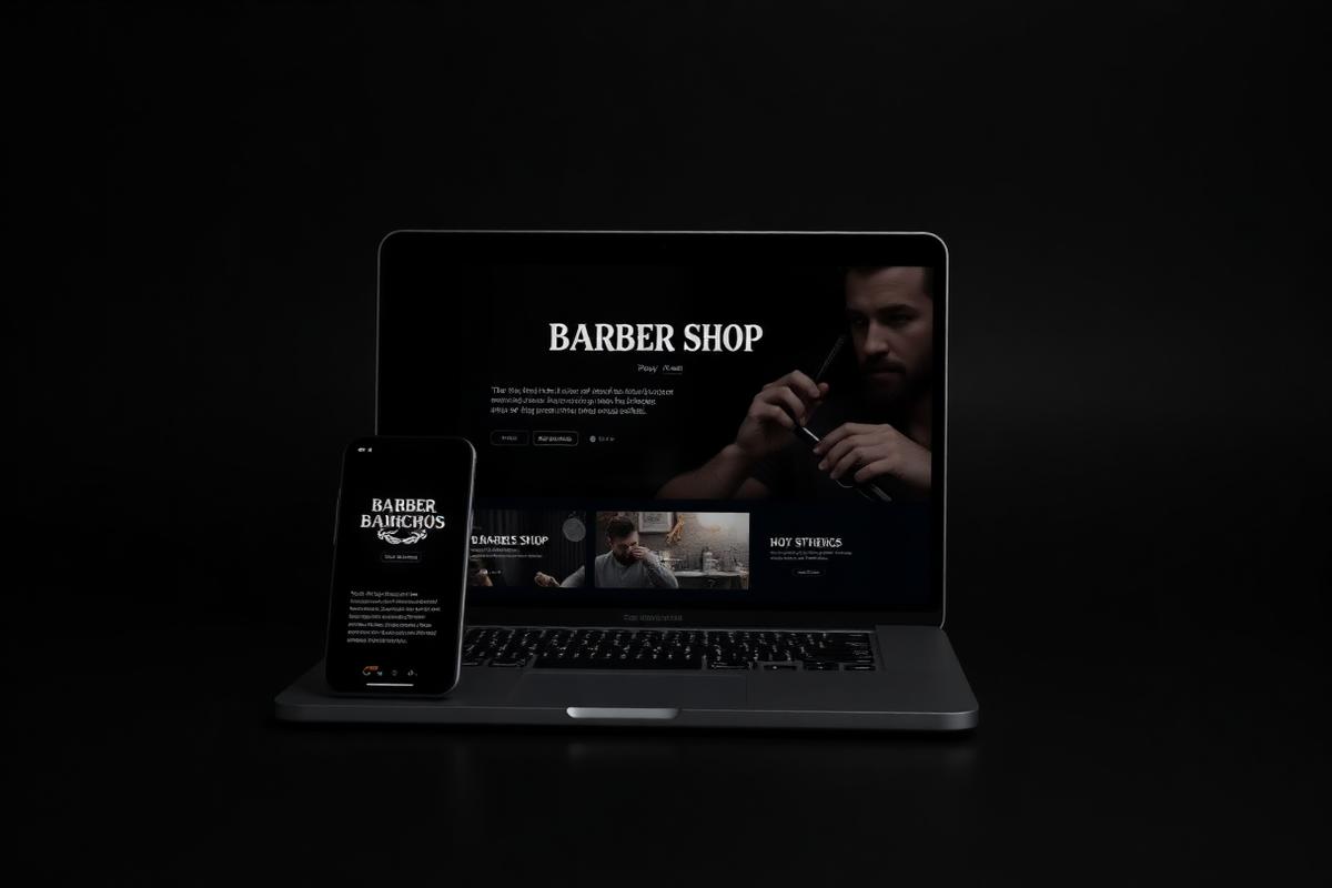 Barber Shop website concept for Ridgeway Barber Co.